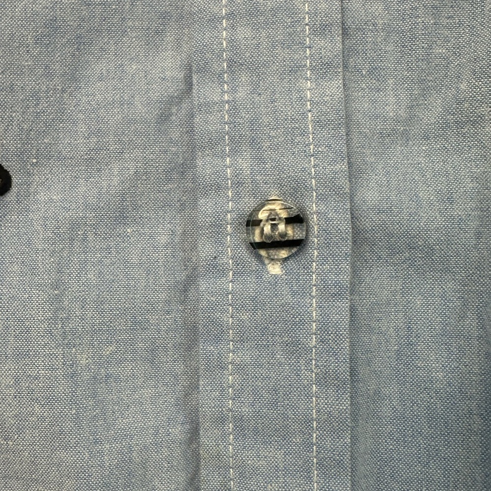 Mystic Blues Light Blue Embroidered Plaid Dog Button-Up Shirt schnauzer 24W - Picture 5 of 9